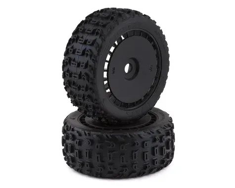 Arrma DBoots Katar T Belted Pre-mounted Tires w/17mm Hex (Black) (2) (ARA550097)