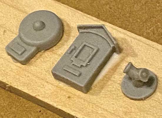 Assorted Fire Alarms -- Unpainted Resin Castings, 3 Styles (171-2031)