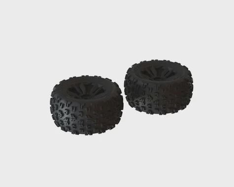 Arrma dBoots Copperhead2 MT 3.8 Pre-Mounted 1/8 Monster Truck Tires (Black) (ARA550059)