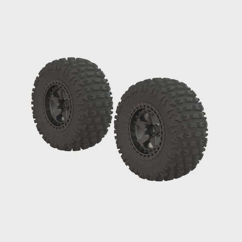 Arrma Dboots 'Fortress SC' Tire Set Glued Gun Metal (2) (ARA550067)