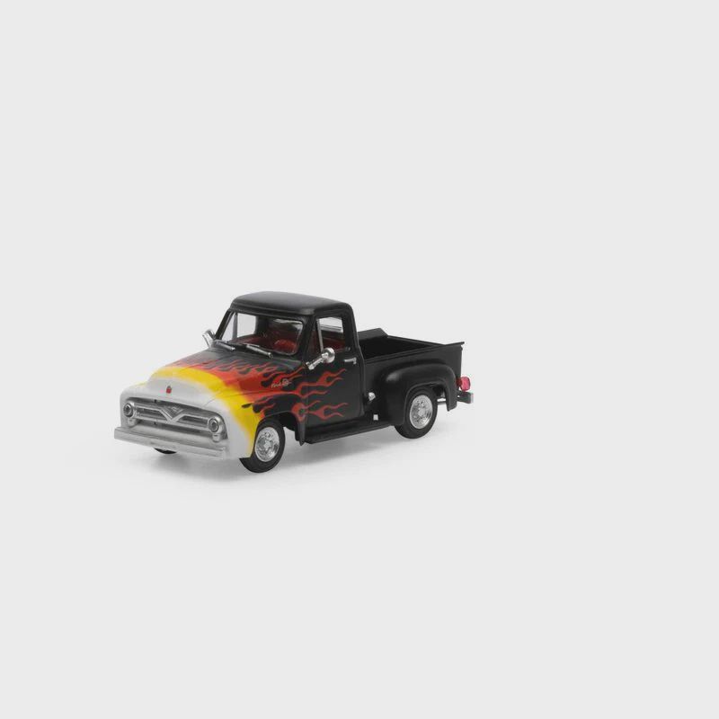 Athearn 1955 Ford F-100 Pickup, Black/Flames (ATH26464)