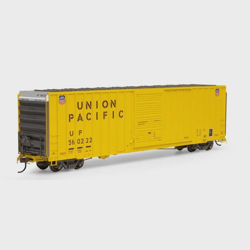 Athearn HO RTR 60' Hi-Cube Ex-Post Box, UP/Yellow #560222 (ATH16118)