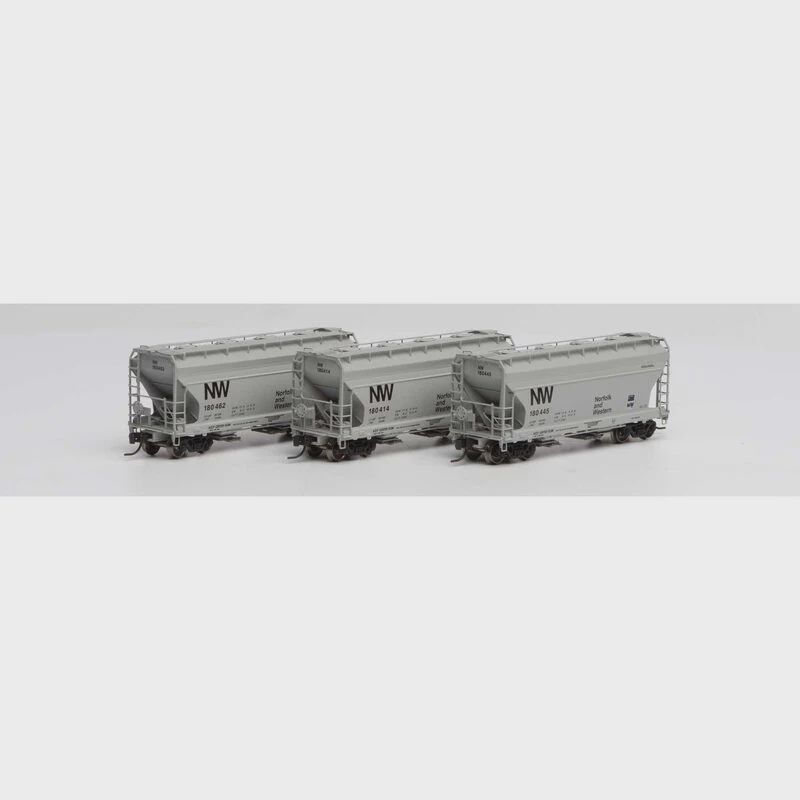 Athearn N ACF 2970 Covered Hopper, N&amp;W (3) (ATH24676)