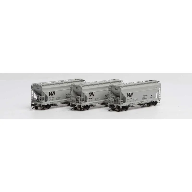 Athearn N ACF 2970 Covered Hopper, N&amp;W (3) (ATH24676)