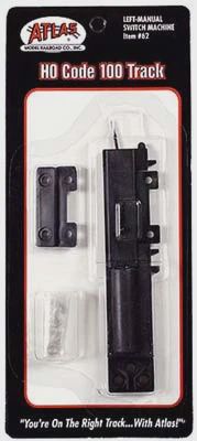 Atlas Code 100 Manual Switch Machine Left-Hand HO Tower Stock (ATL62)