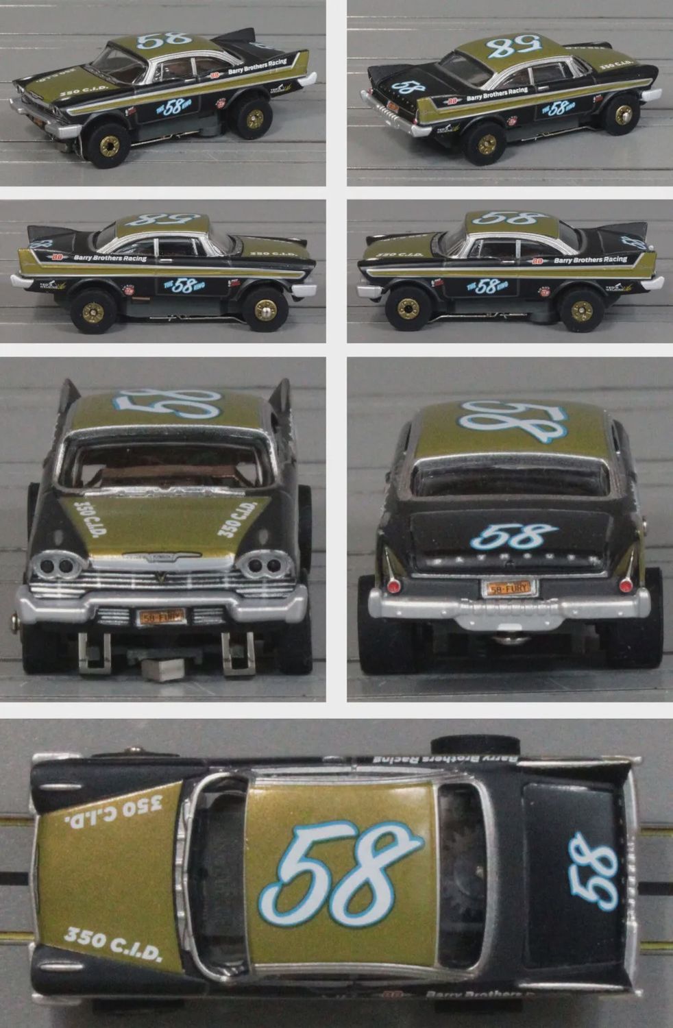 Auto World SC423 Thunder Road 1958 Plymouth Fury Metallic Gold/Flat Black #58 #4A