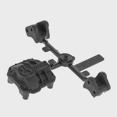 Axial AR44 Diff Cover &amp; Link Mounts Black (AX31437)