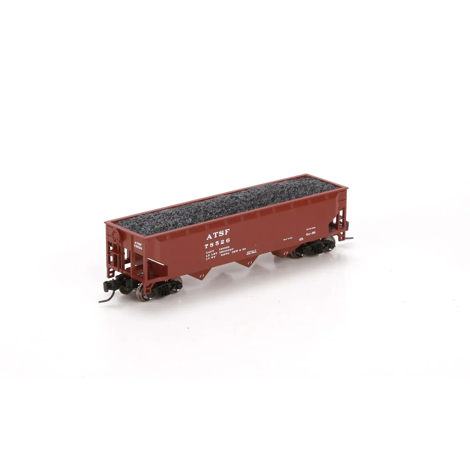 Athearn N 40' 3-Bay Offset Hopper w/Load, SF #78526 [ATH6558]