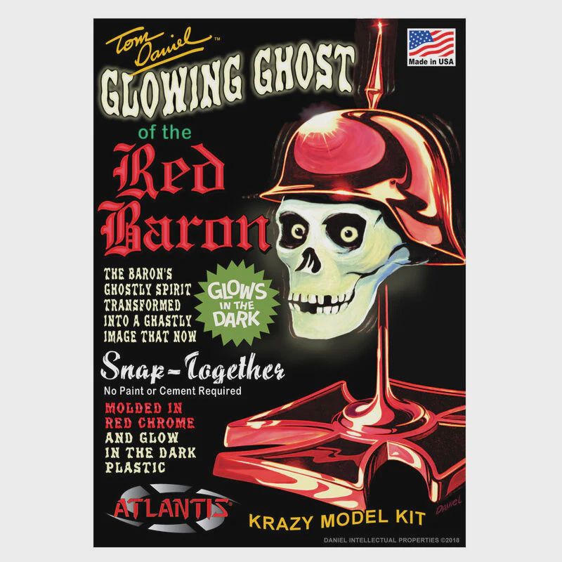 Atlantis 1/4 Ghost of the Red Baron Model Kit, Glow In The Dark &amp; Red Chrome LIMITED EDITION (AANM6742)