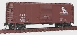 Atlas N RTR Pullman-Standard 40' PS-1 Boxcar w/8' Door &amp; 12 Stiffener Roof, Chesapeake &amp; Ohio C&amp;O #17228 (Boxcar Red, Progress Logo) (ATL50001316)