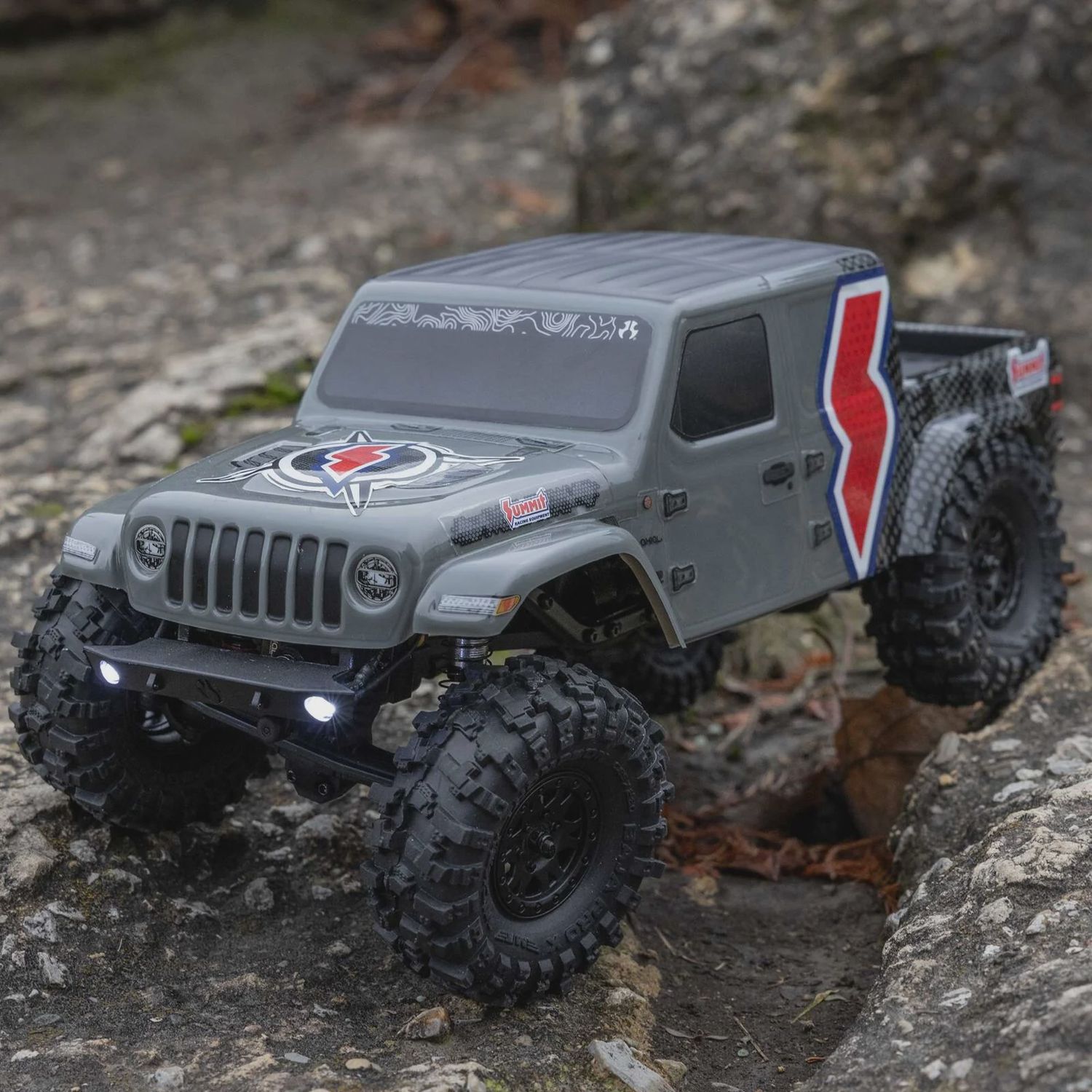 Axial 1/24 SCX24 Summit Racing Jeep Gladiator 4X4 Rock Crawler RTR Gray (AXI-2324)