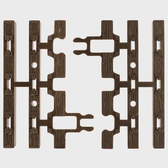 Atlas 3 Tie Snap Clips with Simulated Wood Ties (ATO6057)