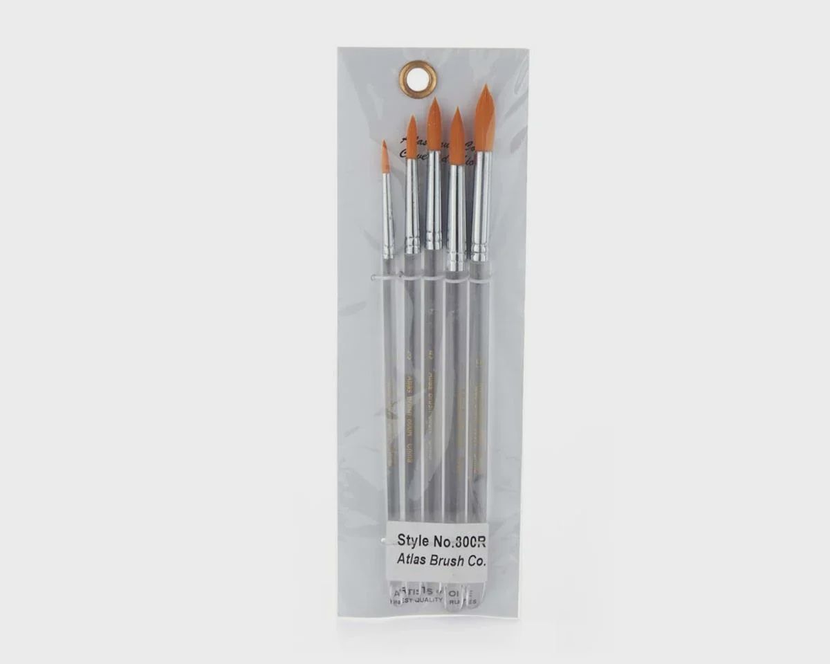 Atlas Brush Taklon 5pc Round Set (ABS800R)