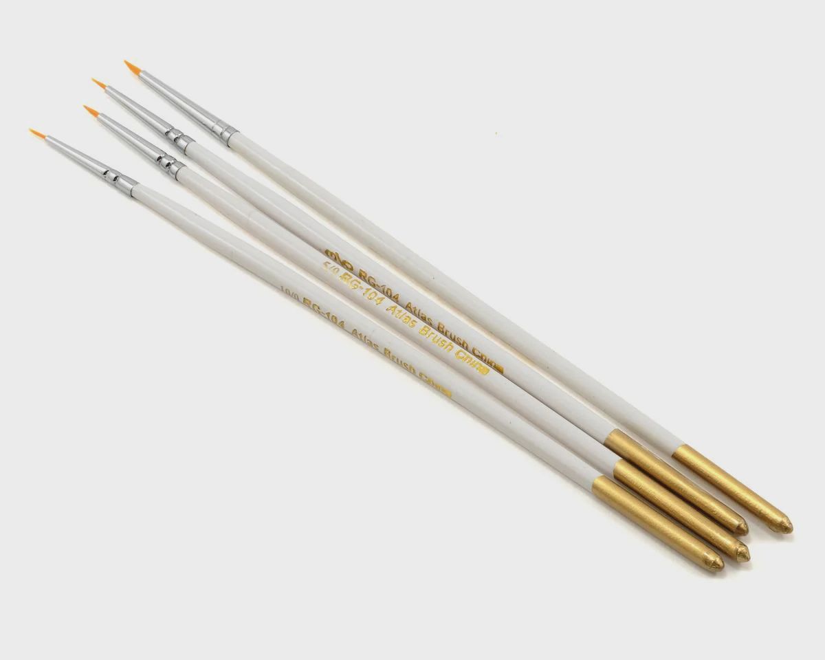 Atlas Brush Taklon Spotter Detail Brush Set (4) (ABSRG-104)