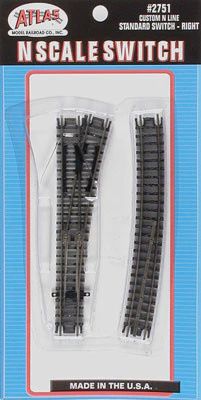 Atlas Code 80 Custom Line Standard Switch Right-Hand N (ATL2751)