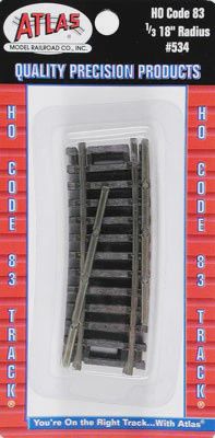 Atlas Code 83 1/3 18" Radius Track (4) HO (ATL534)