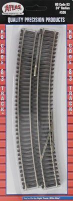 Atlas Code 83 24" Radius (6) HO (ATL536)