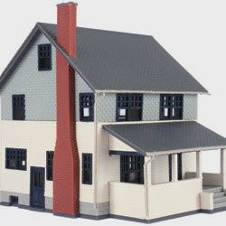 Atlas N Kate's Colonial Home, Blue/White Built-up (ATL28451)