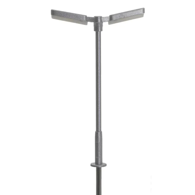 Atlas N Double Arm Parking Lot Light Sliver Cool White LED (3) (ATL7000162)