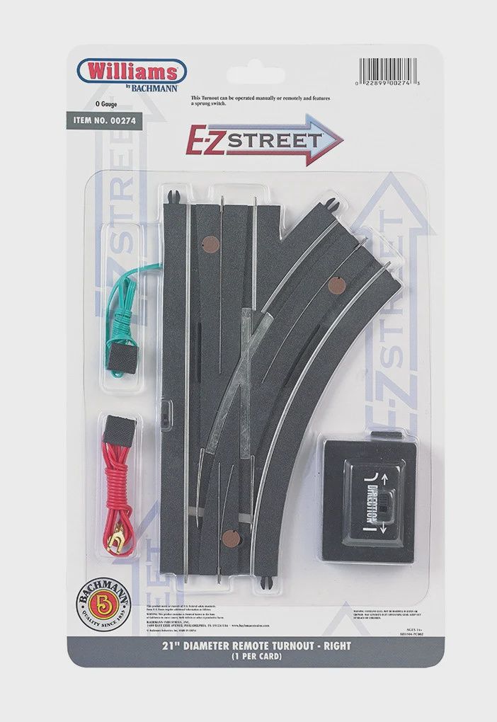 Bachmann O E-Z Street 21" Diameter Remote Right Turnout (BAC00274)