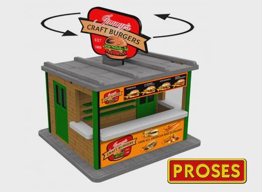 Bachmann Trains O SCALE JIMMY'S BURGER STAND (BAC39122)