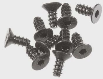 Axial Hex Socket Tapping Flat Head M2.6x6mm Black (10) (AXA0412)
