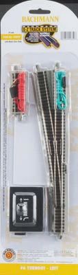 Bachmann #6 Turnout Left (1/Card) N (BAC44859)