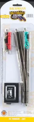 Bachmann #6 Turnout Left (1/Card) N (BAC44859)