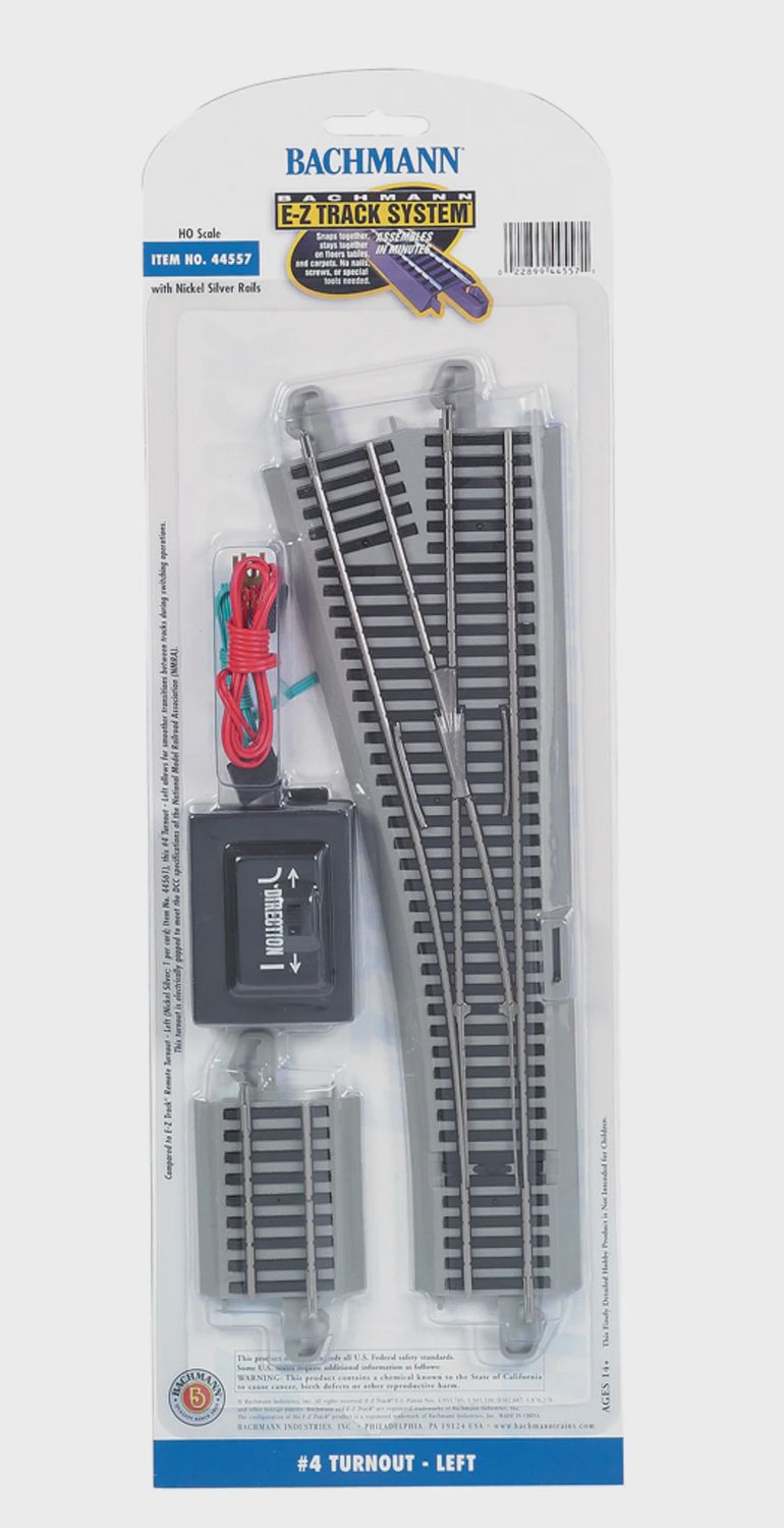 Bachmann E-Z #4 Left-Hand Turnout (HO Scale) (BAC44557)