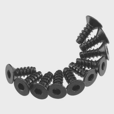 Axial Hex Socket Tap Flat Head M3x8mm Black (10) (AXA464)