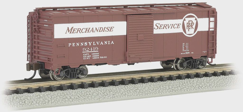 Bachmann Trains PRR #92419 MERCHANDISE SERVICE - AAR 40' STEEL BOX CAR (BAC17061)