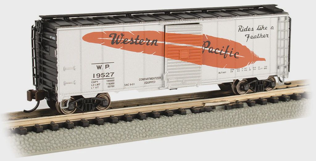 Bachmann Trains WESTERN PACIFIC™ - FEATHER CAR - AAR 40' STEEL BOX CAR (BAC17062)