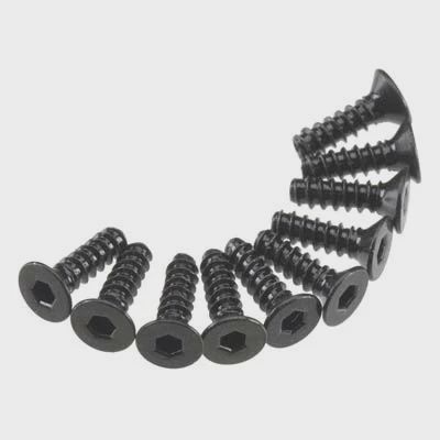 Axial Hex Socket Tap Flat Head M3x10mm Black (10) (AXA465)