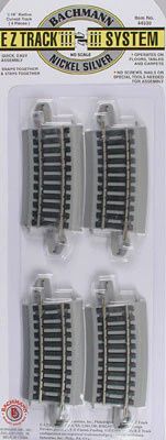 Bachmann 1/3 18" Radius Curve Nickel Silver E-Z HO (BAC44530)