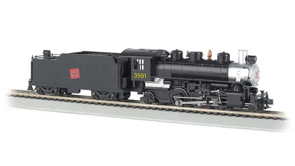 Bachmann Baldwin 2-6-2 Prairie with Smoke - Standard DC --Canadian National #3591 (black, silver) (BAC51531)