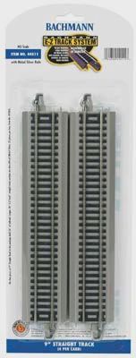 Bachmann HO NS EZ 9" Straight (4) (BAC44511)