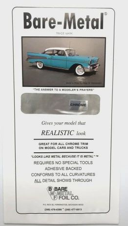 Bare Metal Foil 6 x 11 Thin Sheet Chrome Foil (BMF1)