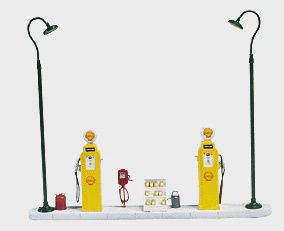Berkshire Valley 1940s Gas Station Island (Unpainted) -- Shell/Standard (164-458)