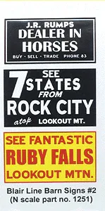 Barn Sign Decals (184-1251)