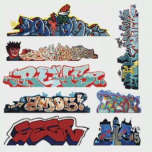 Blair Line Graffiti Decals Mega #3 (8) (184-1246)