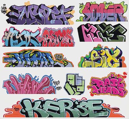 Blair Line Graffiti Decals Mega #8 (10) (184-1257)