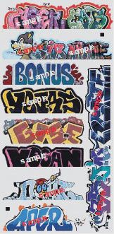 Blair Line Mega Set Modern Tagger Graffiti Decals #13 (184-1262)