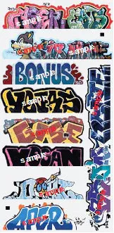 Blair Line Mega Set Modern Tagger Graffiti Decals #13 (184-1262)