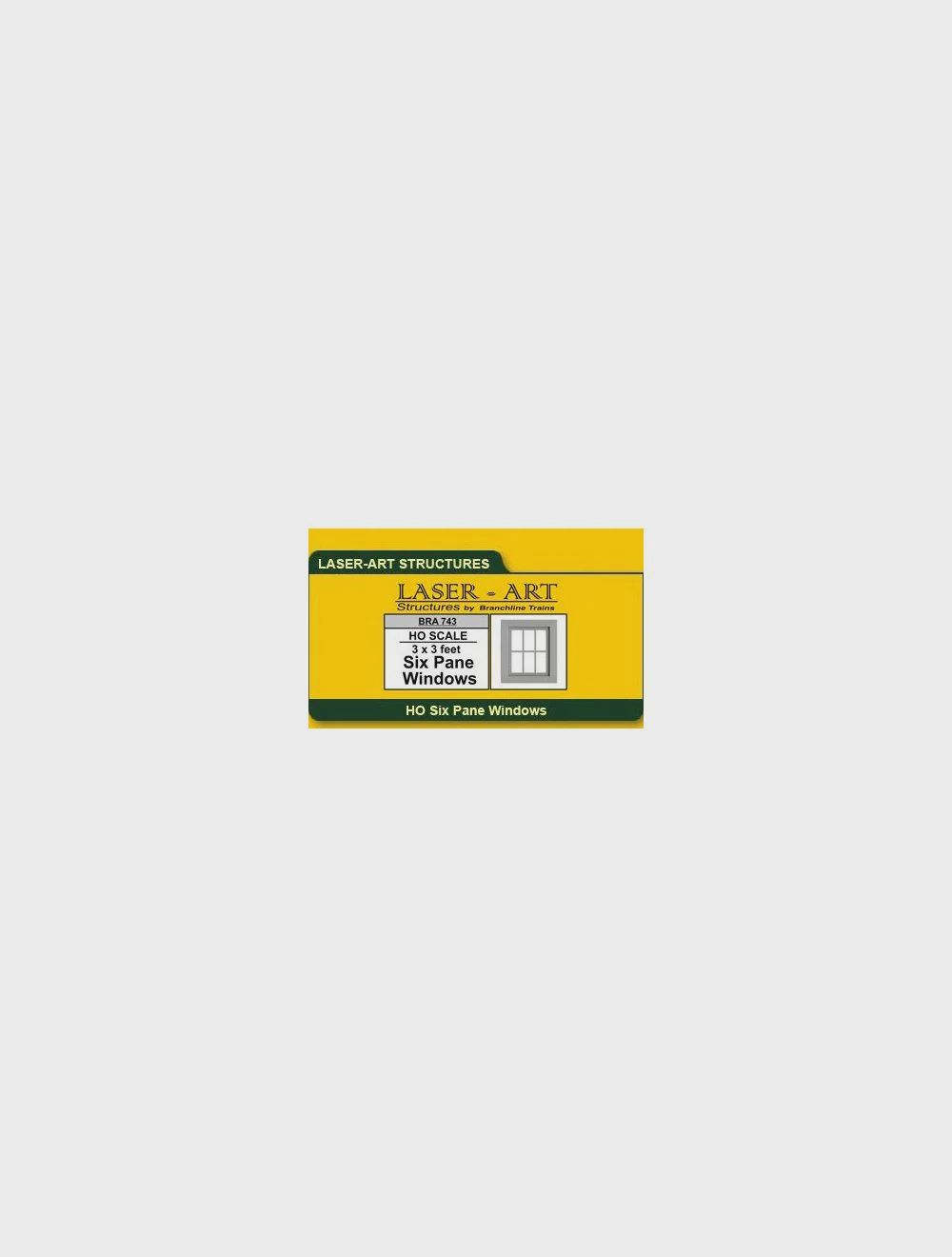 Branchline Window 6-Pane, 36 x 36" pkg(12) HO SCALE (BRA743)