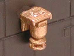 Cal Graham White Electric Bell w/Mounting Bracket -- Lost Wax Brass Casting (190-627)