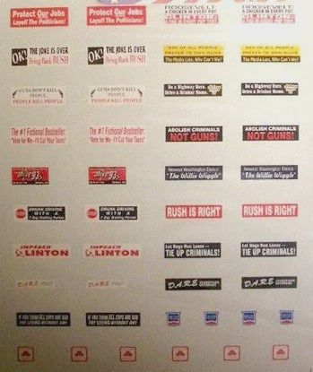 Chimneyville Hobbies - 1/24-1/25 Bumper Stickers Assortment (44) (CHI-1600)