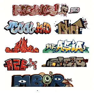 Blair Line Mega Set Modern "Tagger" Graffiti Decals #1 (184-1244)