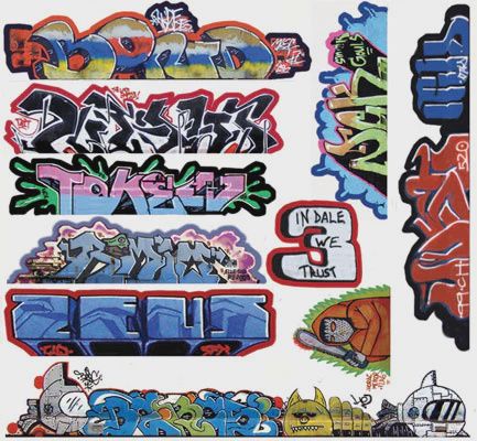 Blair Line Mega Set Modern Tagger Graffiti Decals #14 (184-2263)