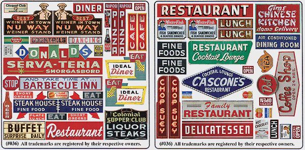 Blair Line Restaurant &amp; Cafe Signs (184-36)