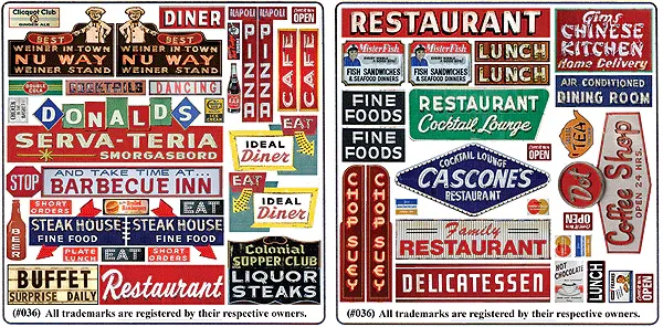 Blair Line Restaurant &amp; Cafe Signs (184-36)